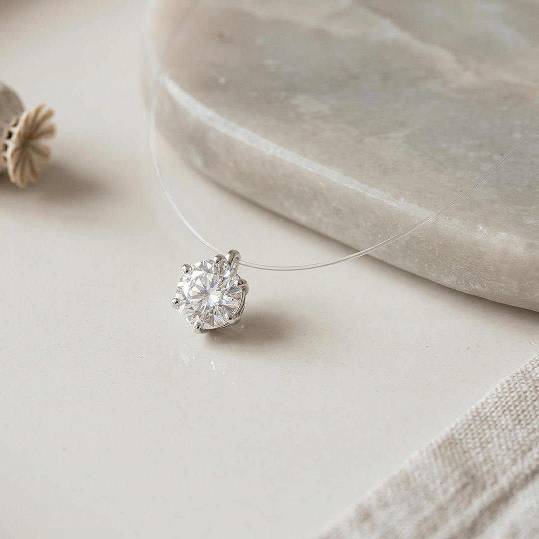 モアサナイトネックレス / 1.0ct
