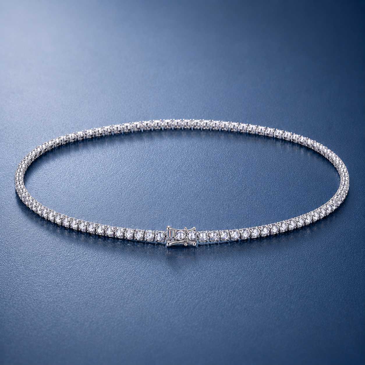 フルラインモアサナイトネックレス / 0.1ct×128石