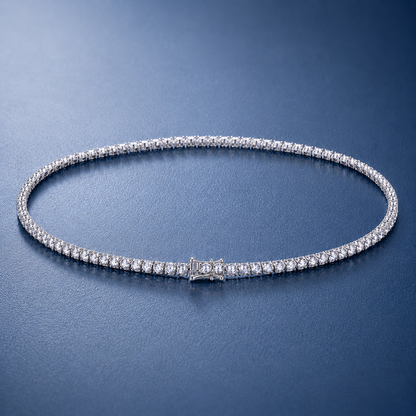 フルラインモアサナイトネックレス / 0.1ct×128石