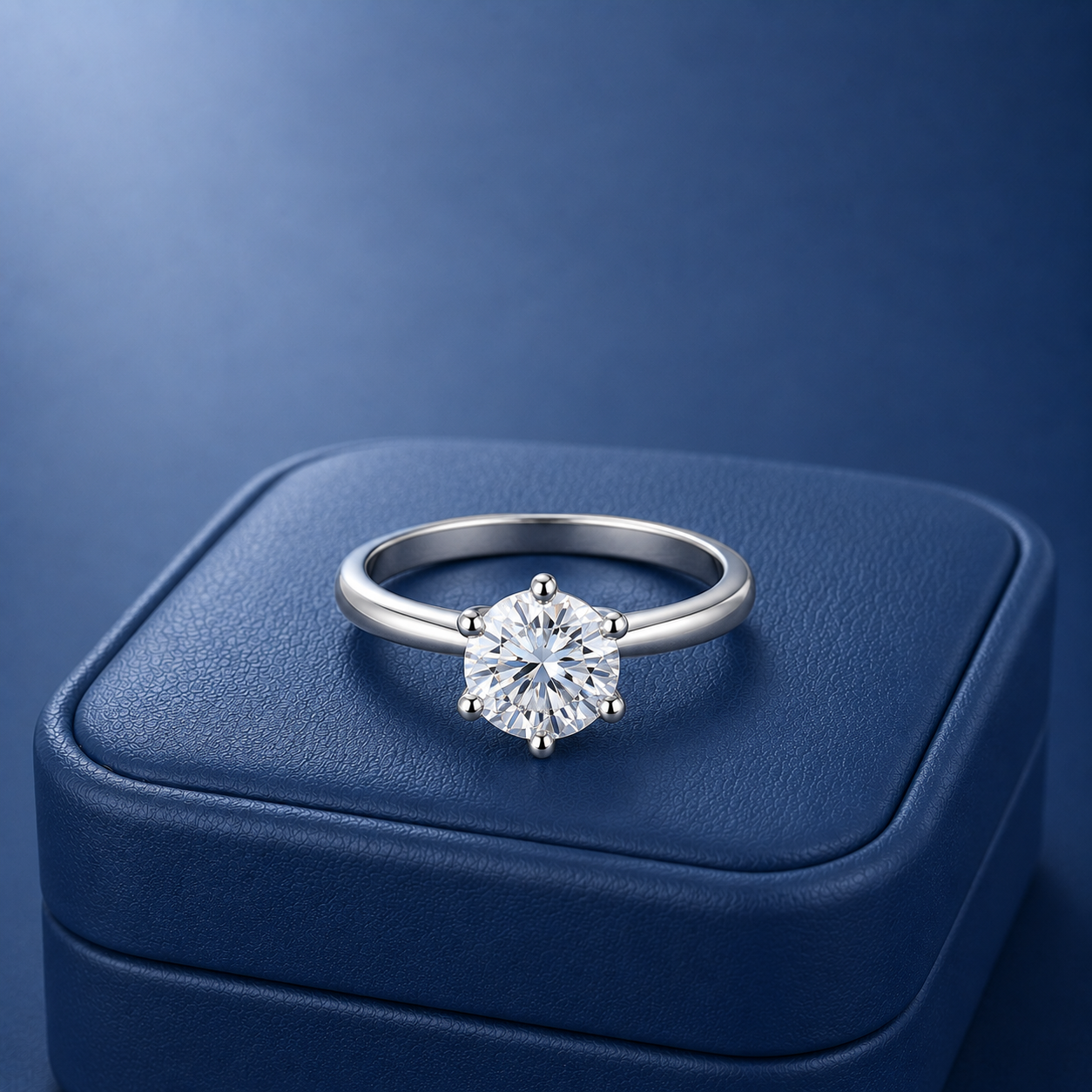 1粒モアサナイトリング / 1.0ct