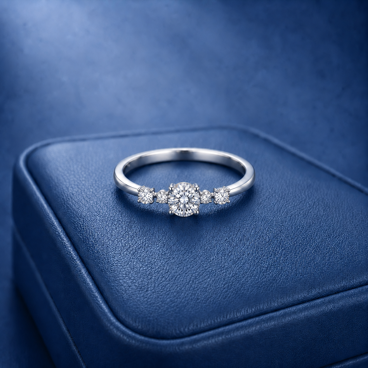 5石モアサナイトリング / 1.0ct