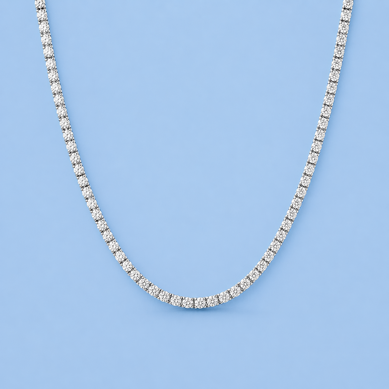 フルラインモアサナイトネックレス / 0.1ct×128石