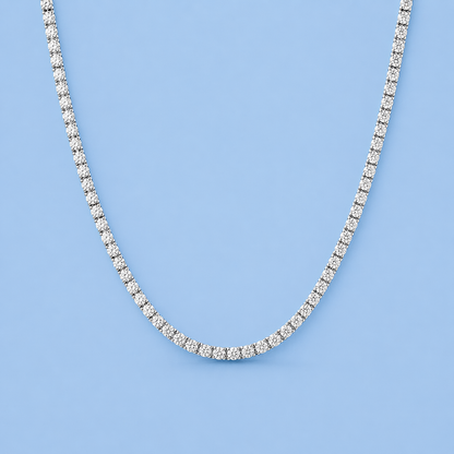 フルラインモアサナイトネックレス / 0.1ct×128石