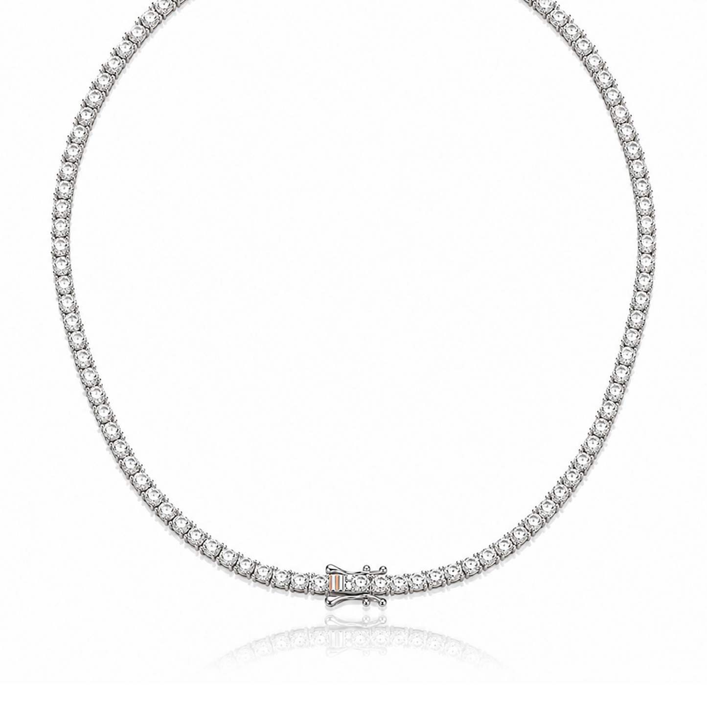 フルラインモアサナイトネックレス / 0.1ct×128石