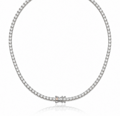 フルラインモアサナイトネックレス / 0.1ct×128石