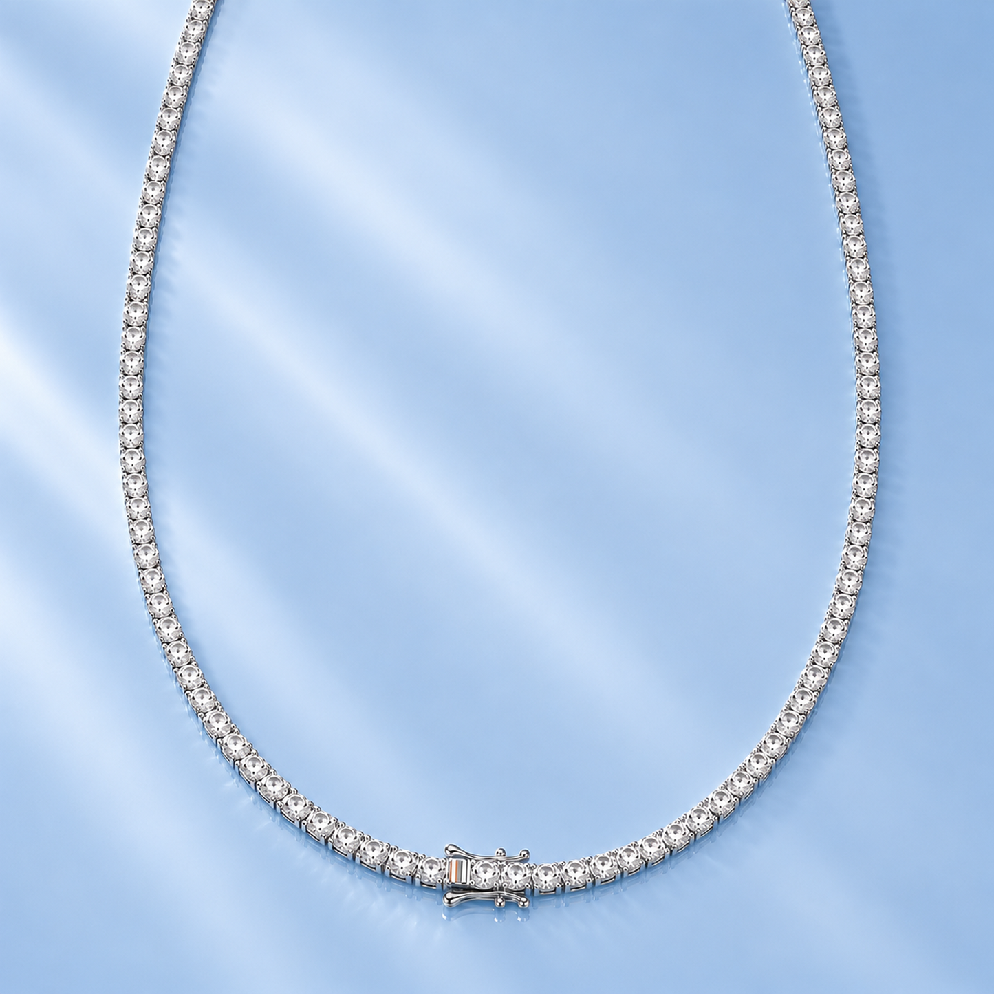 フルラインモアサナイトネックレス / 0.1ct×128石