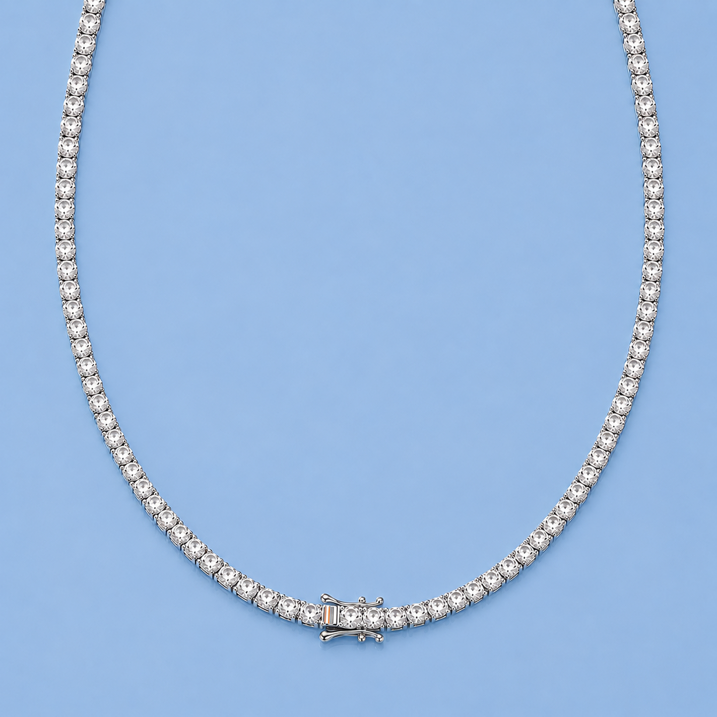 フルラインモアサナイトネックレス / 0.1ct×128石