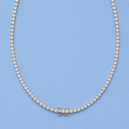 フルラインモアサナイトネックレス / 0.1ct×128石