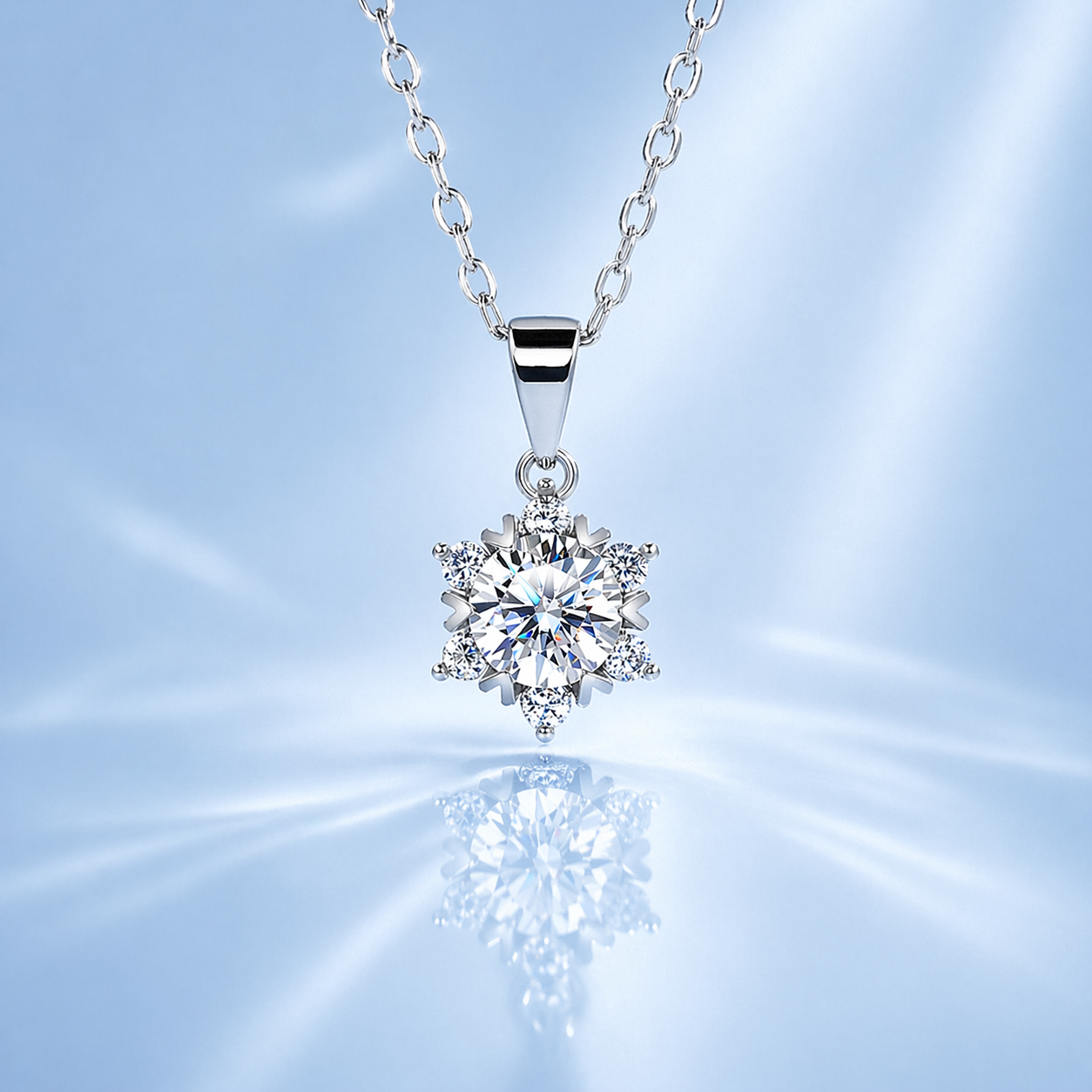 スターモチーフ モアサナイトネックレス / 1.0ct