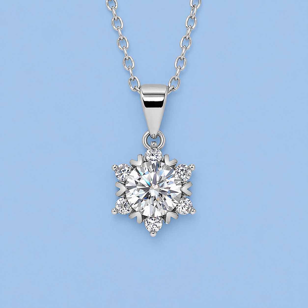 スターモチーフ モアサナイトネックレス / 1.0ct