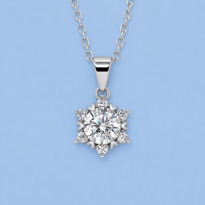スターモチーフ モアサナイトネックレス / 1.0ct