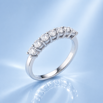 7石 モアサナイトリング / 7×0.315ct