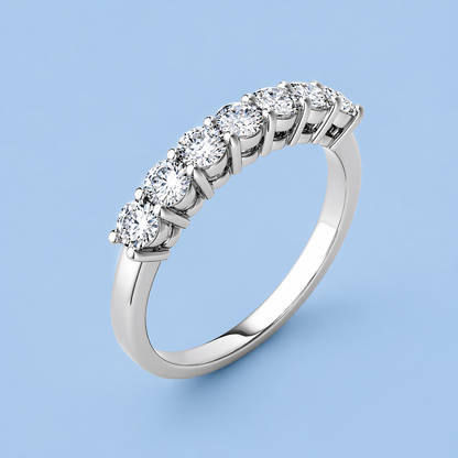 7石 モアサナイトリング / 7×0.315ct