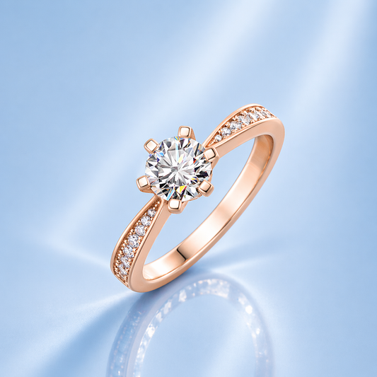 ソリティアモアサナイトリング / 1.0ct