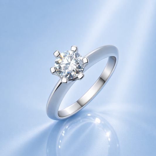 1粒モアサナイトリング / 1.0ct