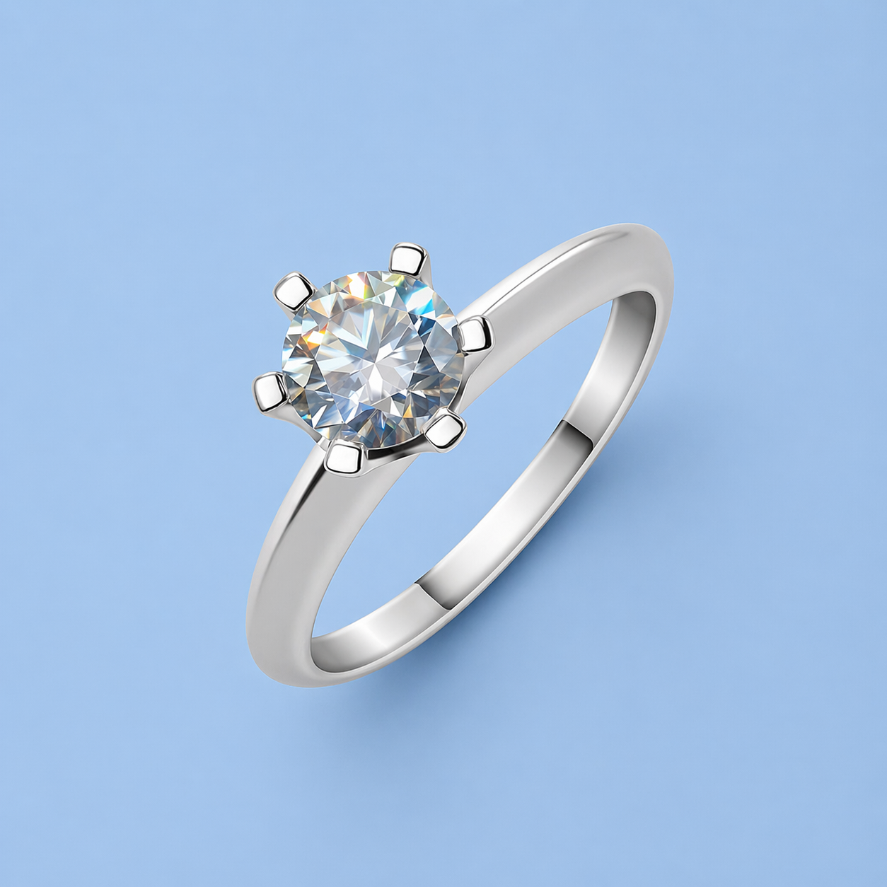 1粒モアサナイトリング / 1.0ct