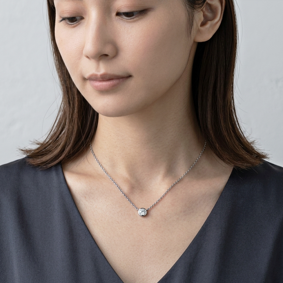 モアサナイトネックレス / 1.0ct