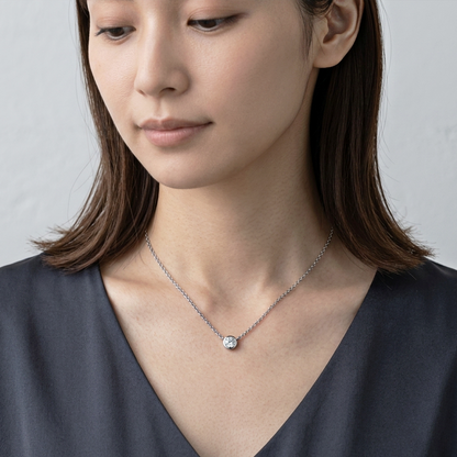 モアサナイトネックレス / 1.0ct