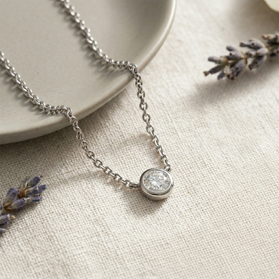 モアサナイトネックレス / 1.0ct