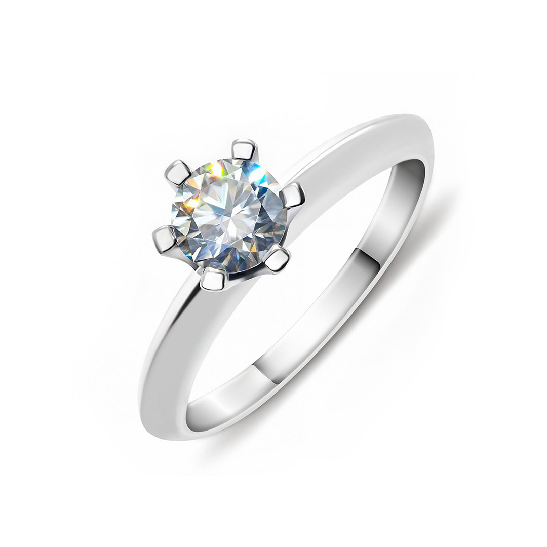 1粒モアサナイトリング / 1.0ct