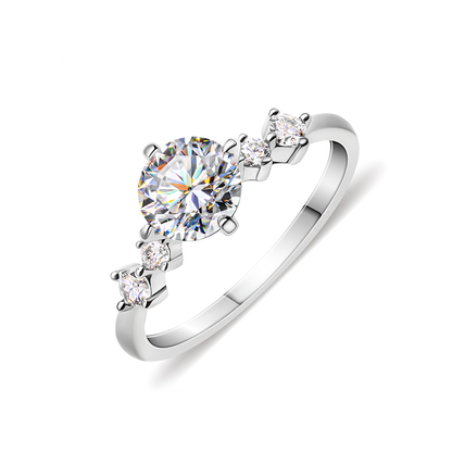 5石モアサナイトリング / 1.0ct