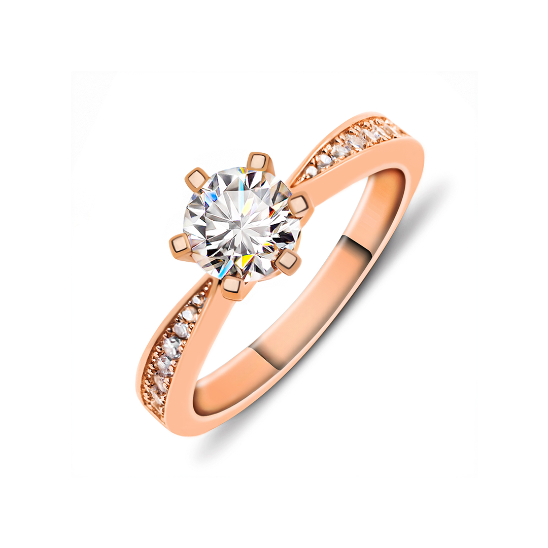 ソリティアモアサナイトリング / 1.0ct