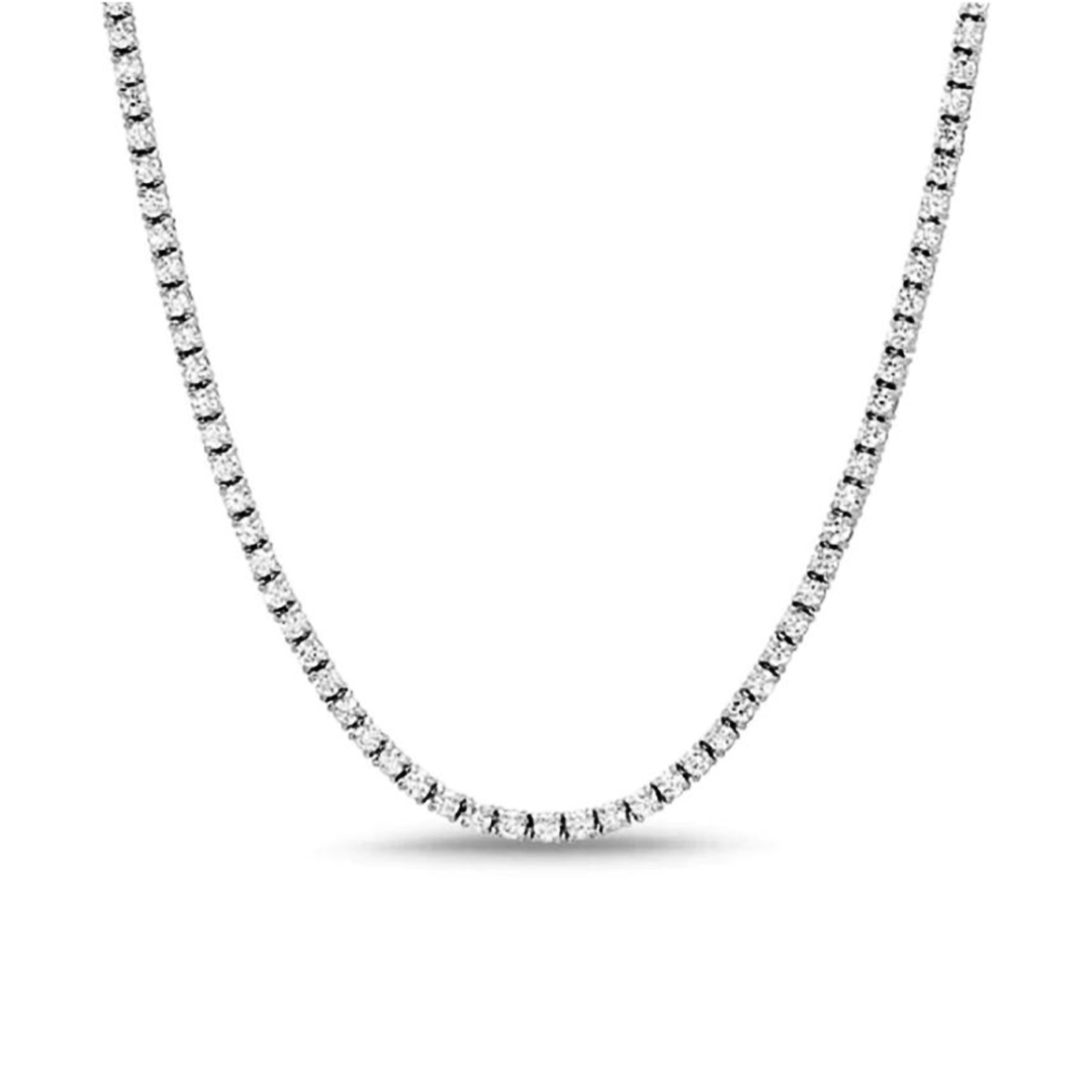 フルラインモアサナイトネックレス / 0.1ct×128石